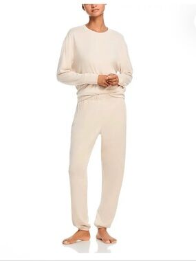 UGG Women's Cream Relaxed Jogger Lounge Set size L